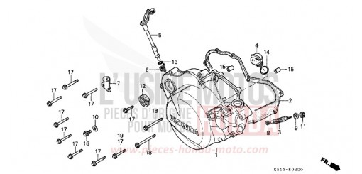 PANNEAU CARTER-MOTEUR D. MTX125RWF de 1985